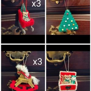 ⭐LAST DAY⭐ Vintage Crochet Country Christmas Holiday Ornament Bundle
